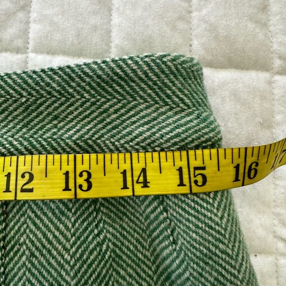 VINEYARD VINES Womens Skirt Midi Herringbone Tweed Wool Green Preppy Office 4 - Picture 8 of 10